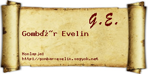 Gombár Evelin névjegykártya